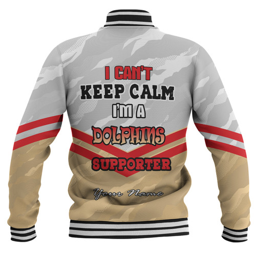 Redcliffe Dolphins Custom Baseball Jacket - Redcliffe Dolphins Supporter Baseball Jacket Redcliffe Dolphins Custom Baseball Jacket - Redcliffe Dolphins Supporter Baseball Jacket