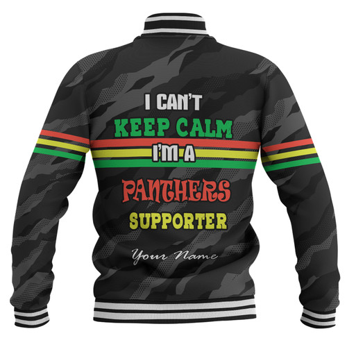 Penrith Panthers Custom Baseball Jacket- Panther Supporter Baseball Jacket Penrith Panthers Custom Baseball Jacket- Panther Supporter Baseball Jacket