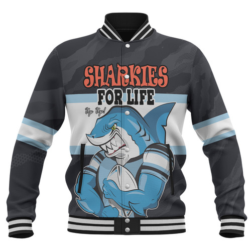 Cronulla-Sutherland Sharks Baseball Jacket - Sharkies Supporter Baseball Jacket