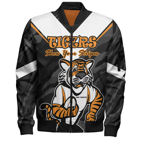 Wests Tigers Custom Bomber Jacket - Wests Tigers Supporter Bomber Jacket