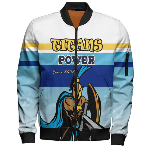 Gold Coast Titans Custom Bomber Jacket - Gold Coast Titans Supporter Bomber Jacket