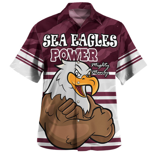 Manly Warringah Sea Eagles Hawaiian Shirt - Manly Warringah Sea Eagles Supporter Hawaiian Shirt