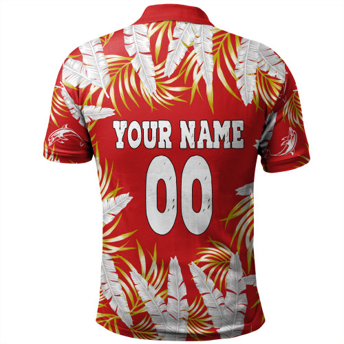 Redcliffe Dolphins Custom Polo Shirt - Tropical Patterns Redcliffe Dolphins Polo Shirt Redcliffe Dolphins Custom Polo Shirt - Tropical Patterns Redcliffe Dolphins Polo Shirt