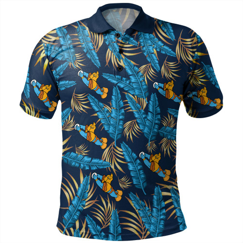 Gold Coast Titans Custom Polo Shirt - Tropical Patterns Gold Coast Titans Polo Shirt