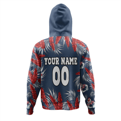 Sydney Roosters Custom Hoodie - Tropical Patterns Sydney Roosters Hoodie Sydney Roosters Custom Hoodie - Tropical Patterns Sydney Roosters Hoodie