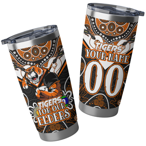 Wests Tigers Naidoc Week Custom Tumbler - Tigers For Our Elders Tumbler Wests Tigers Naidoc Week Custom Tumbler - Tigers For Our Elders Tumbler
