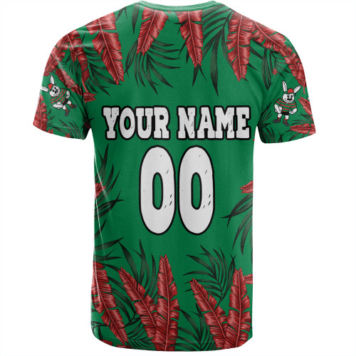 South Sydney Rabbitohs T-Shirt - Tropical Patterns Bunnies T-Shirt