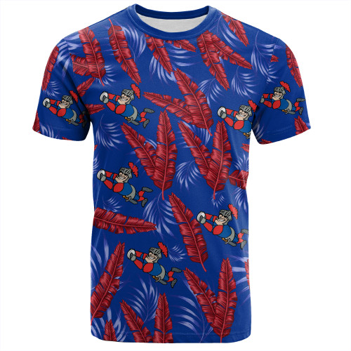 Newcastle Knights Custom T-Shirt - Tropical Patterns Knights T-Shirt