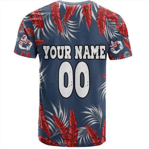 Sydney Roosters Custom T-Shirt - Tropical Patterns Sydney Roosters T-Shirt Sydney Roosters Custom T-Shirt - Tropical Patterns Sydney Roosters T-Shirt