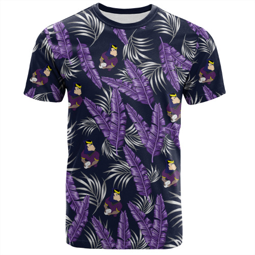 Melbourne Storm Custom T-Shirt - Tropical Patterns Melbourne Storm T-Shirt