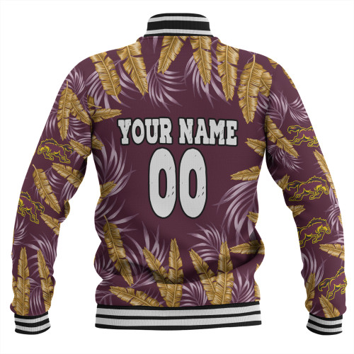Brisbane Broncos Custom Baseball Jacket - Tropical Patterns Brisbane Broncos Baseball Jacket Brisbane Broncos Custom Baseball Jacket - Tropical Patterns Brisbane Broncos Baseball Jacket