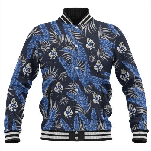 Canterbury-Bankstown Bulldogs Custom Baseball Jacket - Tropical Patterns Bulldogs Baseball Jacket