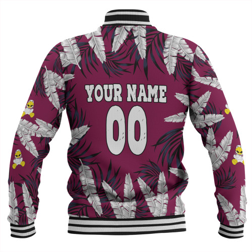 Manly Warringah Sea Eagles Baseball Jacket - Tropical Patterns Eagles Baseball Jacket Manly Warringah Sea Eagles Baseball Jacket - Tropical Patterns Eagles Baseball Jacket