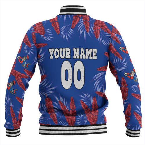 Newcastle Knights Custom Baseball Jacket - Tropical Patterns Knights Baseball Jacket Newcastle Knights Custom Baseball Jacket - Tropical Patterns Knights Baseball Jacket