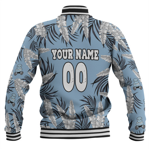 Cronulla-Sutherland Sharks Baseball Jacket - Tropical Patterns Sharkies Baseball Jacket Cronulla-Sutherland Sharks Baseball Jacket - Tropical Patterns Sharkies Baseball Jacket