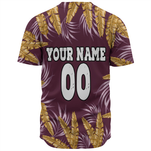 Brisbane Broncos Custom Baseball Shirt - Tropical Patterns Brisbane Broncos Baseball Shirt Brisbane Broncos Custom Baseball Shirt - Tropical Patterns Brisbane Broncos Baseball Shirt