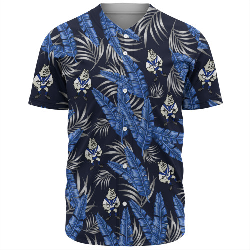 Canterbury-Bankstown Bulldogs Custom Baseball Shirt - Tropical Patterns Bulldogs Baseball Shirt