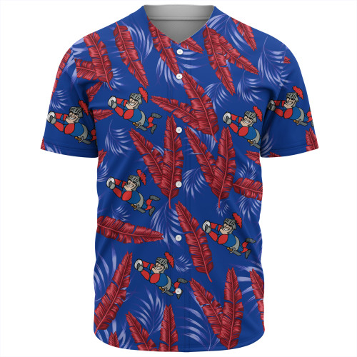 Newcastle Knights Custom Baseball Shirt - Tropical Patterns Knights Baseball Shirt