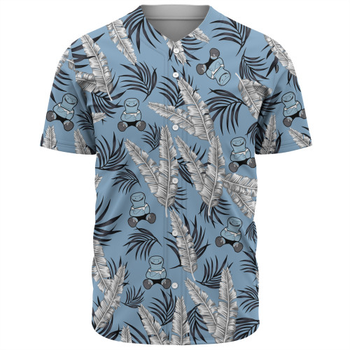 Cronulla-Sutherland Sharks Baseball Shirt - Tropical Patterns Sharkies Baseball Shirt