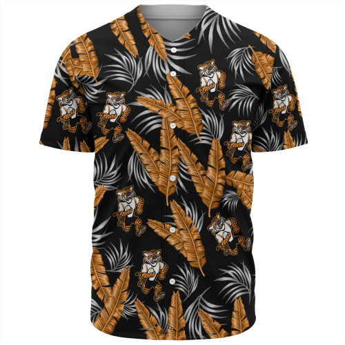 Wests Tigers Custom Baseball Shirt - Tropical Patterns Wests Tigers Baseball Shirt