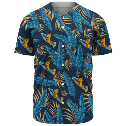 Gold Coast Titans Custom Baseball Shirt - Tropical Patterns Gold Coast Titans Baseball Shirt