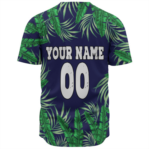 New Zealand Warriors Custom Baseball Shirt - Tropical Patterns Warriors Baseball Shirt New Zealand Warriors Custom Baseball Shirt - Tropical Patterns Warriors Baseball Shirt