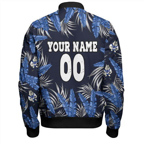 Canterbury-Bankstown Bulldogs Custom Bomber Jacket - Tropical Patterns Bulldogs Bomber Jacket Canterbury-Bankstown Bulldogs Custom Bomber Jacket - Tropical Patterns Bulldogs Bomber Jacket