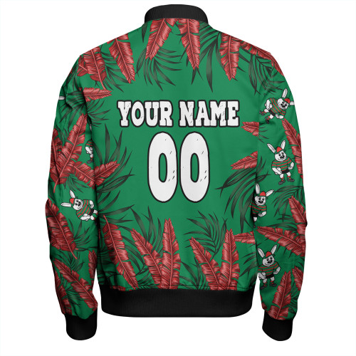 South Sydney Rabbitohs Bomber Jacket - Tropical Patterns Bunnies Bomber Jacket South Sydney Rabbitohs Bomber Jacket - Tropical Patterns Bunnies Bomber Jacket