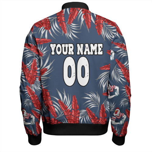 Sydney Roosters Custom Bomber Jacket - Tropical Patterns Sydney Roosters Bomber Jacket Sydney Roosters Custom Bomber Jacket - Tropical Patterns Sydney Roosters Bomber Jacket