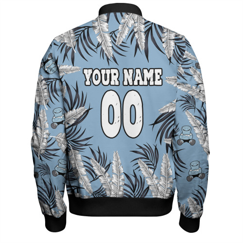 Cronulla-Sutherland Sharks Bomber Jacket - Tropical Patterns Sharkies Bomber Jacket Cronulla-Sutherland Sharks Bomber Jacket - Tropical Patterns Sharkies Bomber Jacket