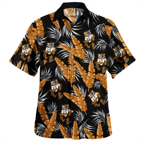 Wests Tigers Custom Hawaiian Shirt - Tropical Patterns Wests Tigers Hawaiian Shirt