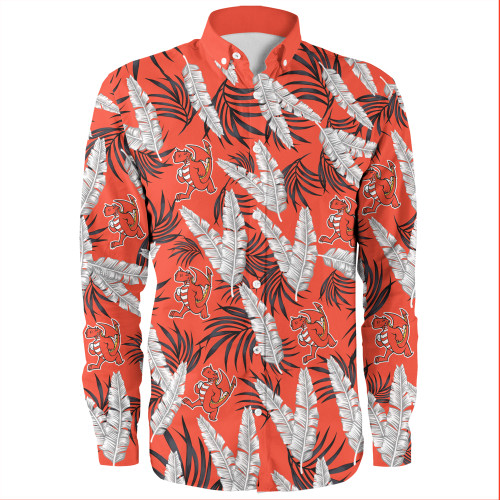 St. George Illawarra Dragons Custom Long Sleeve Shirt - Tropical Patterns St. George Illawarra Dragons Long Sleeve Shirt