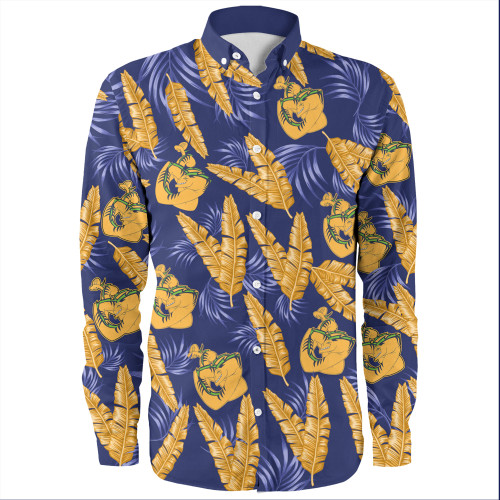 Parramatta Eels Custom Long Sleeve Shirt - Tropical Patterns Parramatta Eels Long Sleeve Shirt