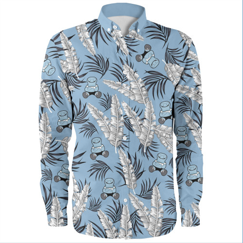 Cronulla-Sutherland Sharks Long Sleeve Shirt - Tropical Patterns Sharkies Long Sleeve Shirt