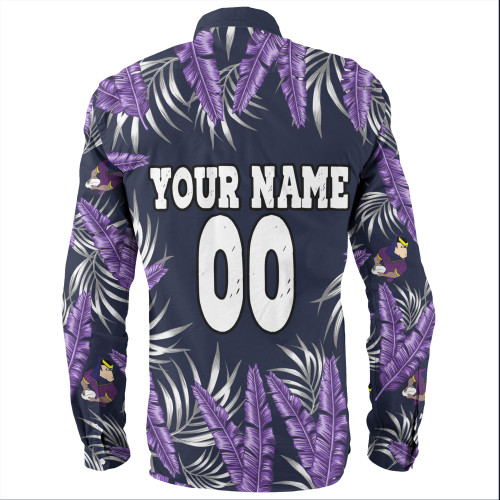 Melbourne Storm Custom Long Sleeve Shirt - Tropical Patterns Melbourne Storm Long Sleeve Shirt Melbourne Storm Custom Long Sleeve Shirt - Tropical Patterns Melbourne Storm Long Sleeve Shirt