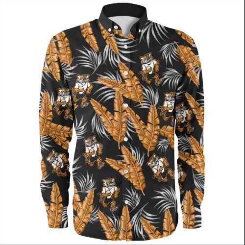 Wests Tigers Custom Long Sleeve Shirt - Tropical Patterns Wests Tigers Long Sleeve Shirt