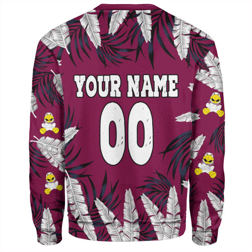 Manly Warringah Sea Eagles Sweatshirt - Tropical Patterns Eagles Sweatshirt Manly Warringah Sea Eagles Sweatshirt - Tropical Patterns Eagles Sweatshirt