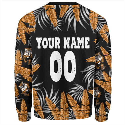 Wests Tigers Custom Sweatshirt - Tropical Patterns Wests Tigers Sweatshirt Wests Tigers Custom Sweatshirt - Tropical Patterns Wests Tigers Sweatshirt