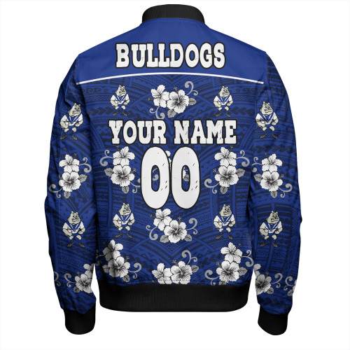 Canterbury-Bankstown Bulldogs Custom Bomber Jacket - Bulldogs With Maori Patterns Bomber Jacket Canterbury-Bankstown Bulldogs Custom Bomber Jacket - Bulldogs With Maori Patterns Bomber Jacket