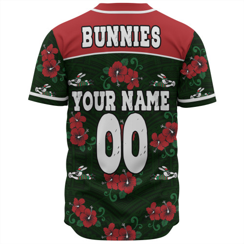 South Sydney Rabbitohs Baseball Shirt - Bunnies With Maori Patterns Baseball Shirt South Sydney Rabbitohs Baseball Shirt - Bunnies With Maori Patterns Baseball Shirt