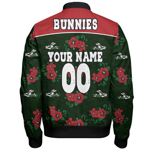 South Sydney Rabbitohs Bomber Jacket - Bunnies With Maori Patterns Bomber Jacket South Sydney Rabbitohs Bomber Jacket - Bunnies With Maori Patterns Bomber Jacket