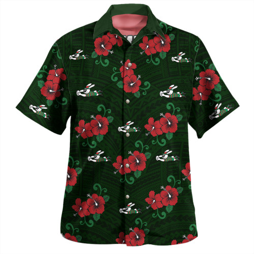 South Sydney Rabbitohs Hawaiian Shirt - Bunnies With Maori Patterns Hawaiian Shirt