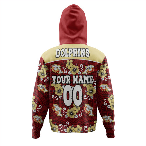 Redcliffe Dolphins Custom Hoodie - Redcliffe Dolphins With Maori Patterns Hoodie Redcliffe Dolphins Custom Hoodie - Redcliffe Dolphins With Maori Patterns Hoodie