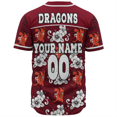 St. George Illawarra Dragons Custom Baseball Shirt - St. George Illawarra Dragons With Maori Patterns Baseball Shirt St. George Illawarra Dragons Custom Baseball Shirt - St. George Illawarra Dragons With Maori Patterns Baseball Shirt