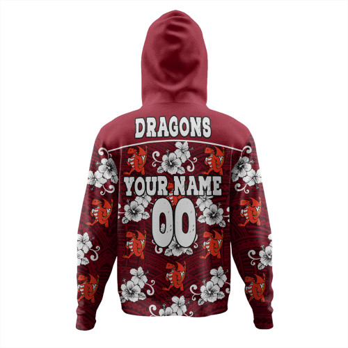 St. George Illawarra Dragons Custom Hoodie - St. George Illawarra Dragons With Maori Patterns Hoodie St. George Illawarra Dragons Custom Hoodie - St. George Illawarra Dragons With Maori Patterns Hoodie