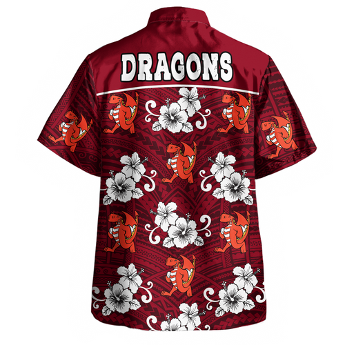 St. George Illawarra Dragons Custom Hawaiian Shirt - St. George Illawarra Dragons With Maori Patterns Hawaiian Shirt