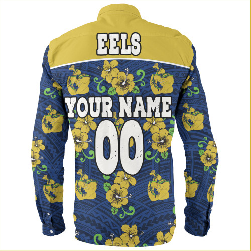 Parramatta Eels Custom Long Sleeve Shirt - Parramatta Eels With Maori Patterns Long Sleeve Shirt Parramatta Eels Custom Long Sleeve Shirt - Parramatta Eels With Maori Patterns Long Sleeve Shirt