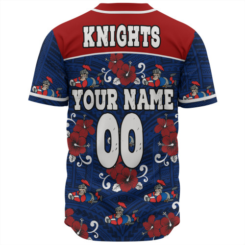 Newcastle Knights Custom Baseball Shirt - Knights With Maori Patterns Baseball Shirt Newcastle Knights Custom Baseball Shirt - Knights With Maori Patterns Baseball Shirt