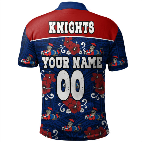 Newcastle Knights Custom Polo Shirt - Knights With Maori Patterns Polo Shirt Newcastle Knights Custom Polo Shirt - Knights With Maori Patterns Polo Shirt