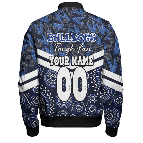 Canterbury-Bankstown Bulldogs Bomber Jacket - Tropical Patterns And Dot Painting Eat Sleep Rugby Repeat Canterbury-Bankstown Bulldogs Bomber Jacket - Tropical Patterns And Dot Painting Eat Sleep Rugby Repeat
